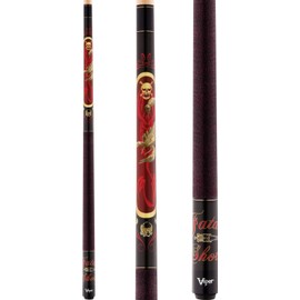 Viper by GLD Products Underground 58" 2-Piece Billiard/Pool Cue, Fatal Shot, 19 Ounce,Red,50-0652-19