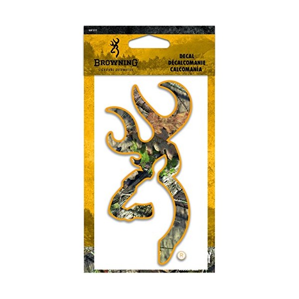 Browning Buckmark Decal | Mossy Oak Break-Up Country | 6", Mossy Oak Country/Gold (BDE1217)