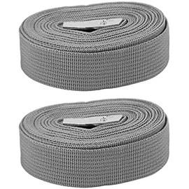 Correas de Amarre de Trinquete de Aleación de Zinc de Alta Resistencia para Camiones, Equipaje de Coche, 25 Mm de Ancho, 2 Unidades, Color Gris para Mudanzas y Navegantes (4M)