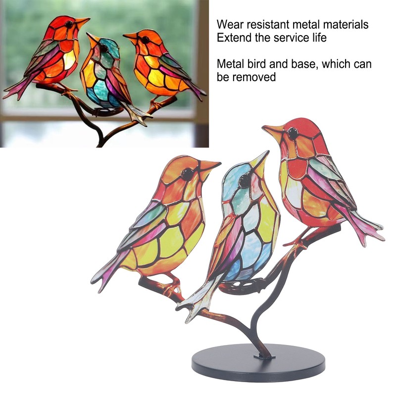 Alloy Metal Bird Series Home Decoration Stress Relief Base Removable