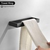 TNOMS Black Towel Bar Set, 4-Pieces Bathroom Hardware Set Modern