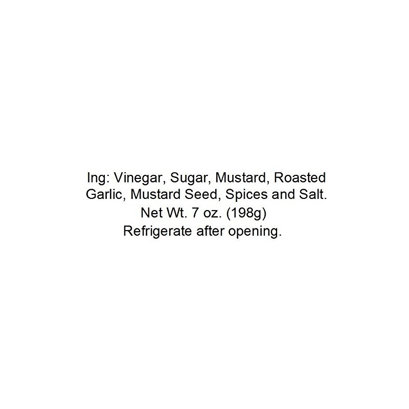 Amish Mustards Roasted - Garlic - 7 Oz Jar -