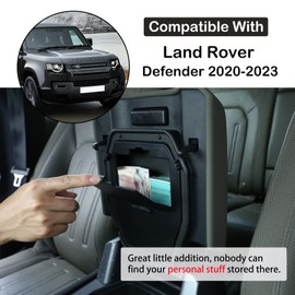 Car Armrest Hidden Storage Box Compatible with Land Rover Defender 2020-2024 Center Console Handrail Privacy Organizer Tray Armrest Storage Box Container Insert Pallet Manager Interior Accessories