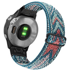 YOOSIDE Nylon Strap for Fenix 7S / Fenix 6S / Fenix 6S / Epix Pro 42 mm / Instinct 2S, Quick Fit 20 mm Soft Elastic Nylon Watch Strap for Garmin Descent Mk2S, Fabric, No gemstone