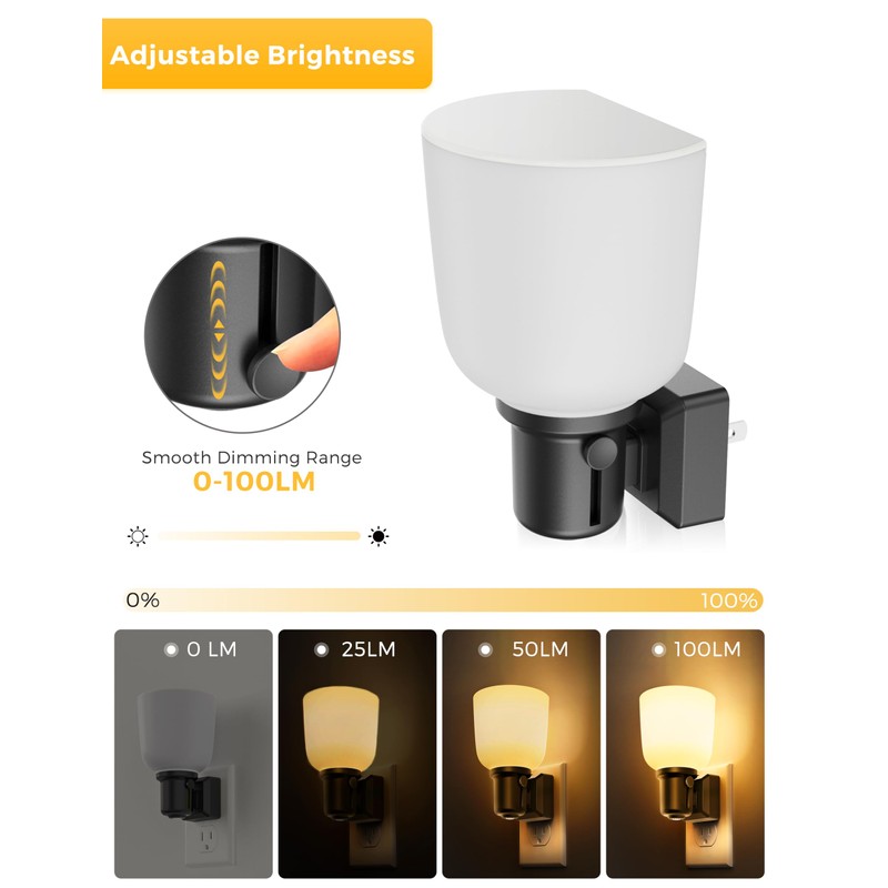 L LOHAS LED Night Lights Plug into Wall, Vintage Plug