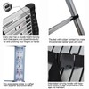 Folding Aluminum Telescoping Extension Ladder - One Button Retraction Extension