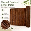 Carbonized Bamboo Fence 4ft x 8ft, Natural Outdoor Privacy Screen