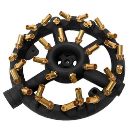 COOKAMP Outdoor Gas Stove with 32 Brass Tips -Jet Burner Perfect for Camping, Turkey Frying, and More! GB-32 LP(Propane Gas 32 Tips)