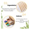 Paquete 60 Cepillo Dientes Bambú Biodegradable Ecológico