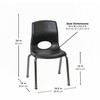 Children’s Factory MyPosture Plus 12" Chair, Black with Chrome Legs,
