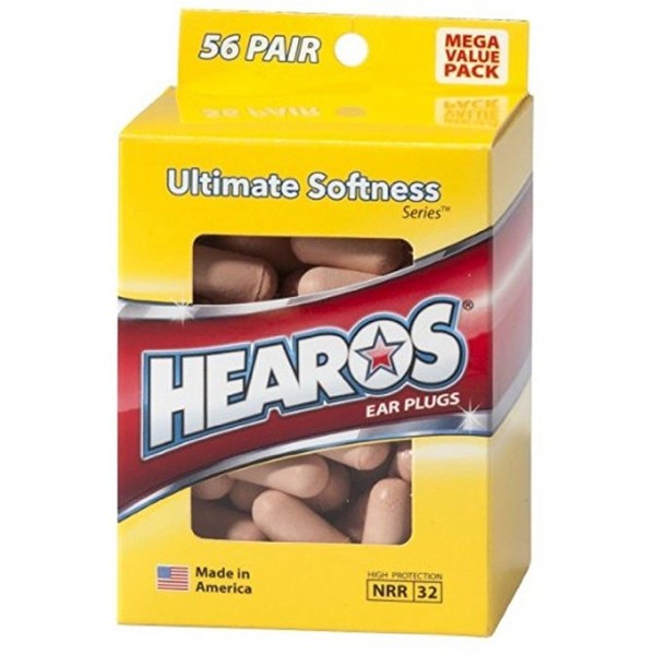 Hearos Ultimate Softness Series Ear Plugs 56 pairs (Pack of 4)