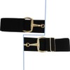 Dielianyi 1.5-inch Elastic Equestrian Belt Bit Buckle Leather Key Strap