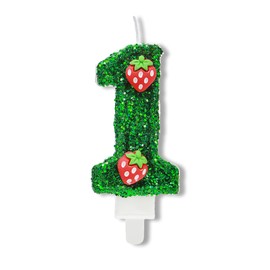 Variouslife Green Number 1 Candle with Strawberry Scent for Birthday Parties