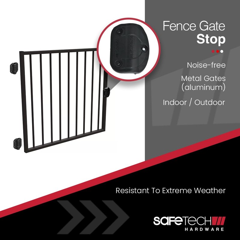 Safetech Hardware Polymer Gate Stop (2 Pack) | Damage Protection