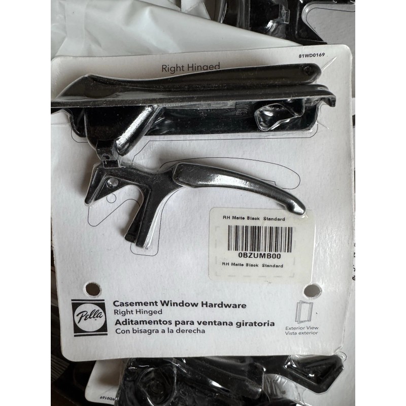 Pella Casement Window Hardware matte black