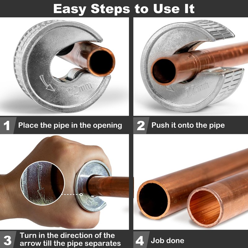 PLOWFAR 22mm Pipe Cutter Copper Pipe Slice Tube Cutter Zinc
