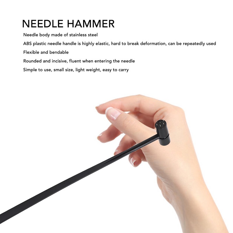 5Pcs Star Needle Dermal Hammer ABS Handle Lightweight Double Headed