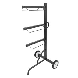 Reniecy 3 Tiers Saddle Stand Rack, Heavy Duty Removable Tiers Saddle Blanket Holder English & Western Portable Horse Tack Storage w/All-Terrain Wheels for Horse Stall,Tack Room, Equestrian Shop