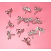 Servilleteros de metal con libélula – Juego de 12 anillos