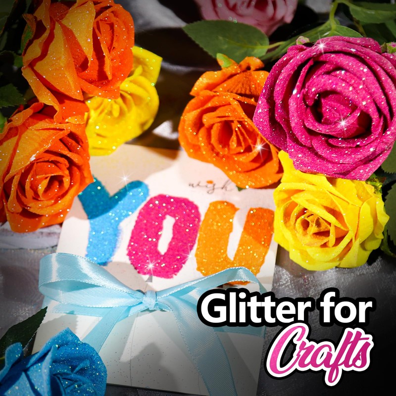 LEOBRO Pink Glitter, 100g / 3.5 oz Iridescent Fine Glitter