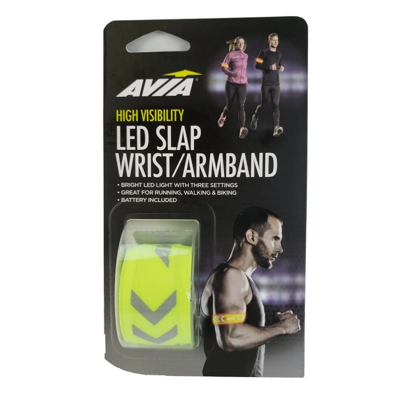 Avia High Visibilty LED Slap Wrist/Armband Light Running Battery Powered