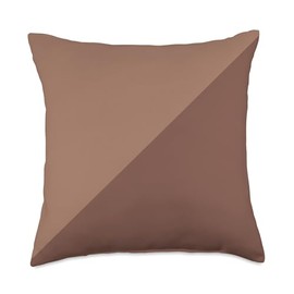 Mocha Mousse Geometric shape Throw Pillow