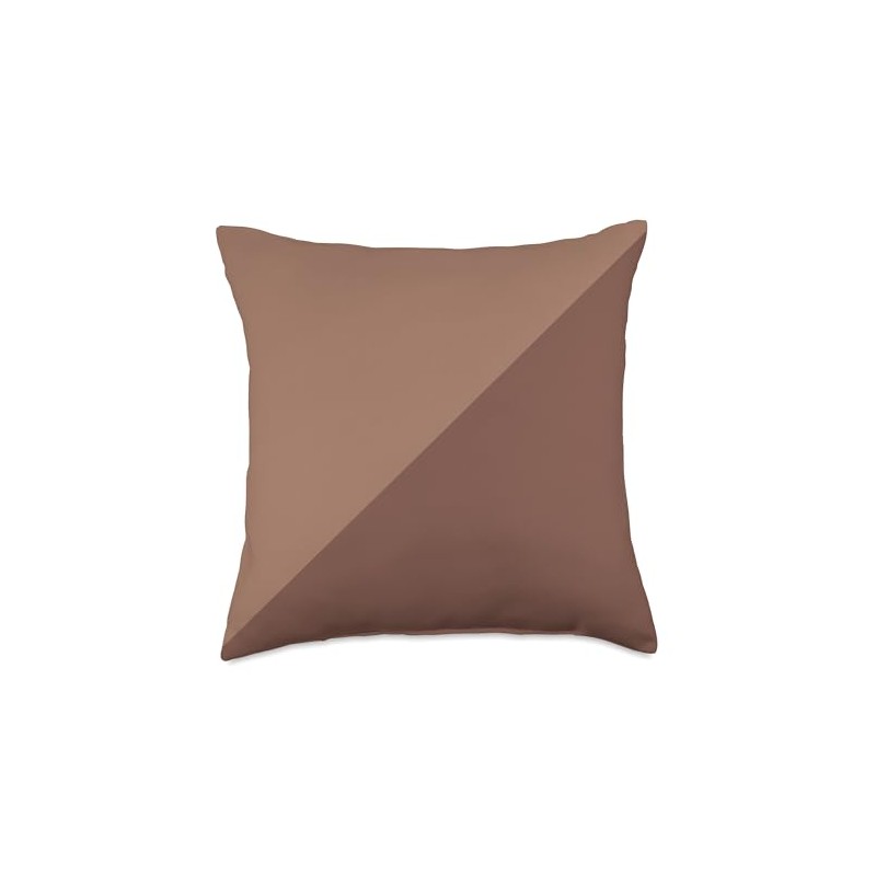Mocha Mousse Geometric shape Throw Pillow