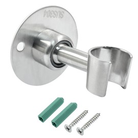 Unlorspy 304 Stainless Steel Shower Head Holder Bracket, 360° Adjustable Brushed Nickel Sturdy Wall Mount Bracket for Handheld Bathroom Shower (Screw Installation)