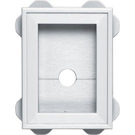 Builders Edge 130130003001 1.3003E+11 Wrap Around Utility Block, 3 X 4-3/4 in Inner, 5 X 6-3/4 in Outer Dimension, White