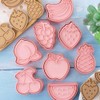 8-Piece 3D Fruity Cookie Cutters, Apple, Strawberry, Watermelon, Pineapple, Grape,