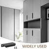 6 Pack Concealed Kitchen Cupboard Handles, Black Cabinet Handles Back
