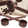 2Pcs Walnut Coffee Bean Measuring Spoon Food Grade Salt Spoon