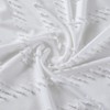 White Boho Fabric Shower Curtain 72 x 72 Inches, Modern