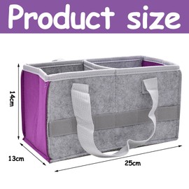 Tragetasche für Figuren Aufbewahrung,Filz-Organizer-Tasche für Figur und box Tragetasche mit Griff Reiseaufbewahrung Filztasche mit Griff Home Outdoor Handtasche für Audio Player und Puppen(Lila)
