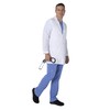 Logan Mens Lab Coat - 6 Pocket Mid Length White
