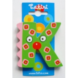 "crazy bird" Wooden Letter K 7 cm