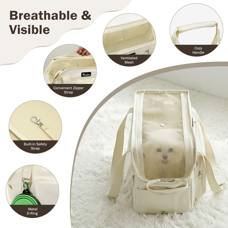 Pawaboo Dog Purse Carrier for Small,Under 9 Lbs
