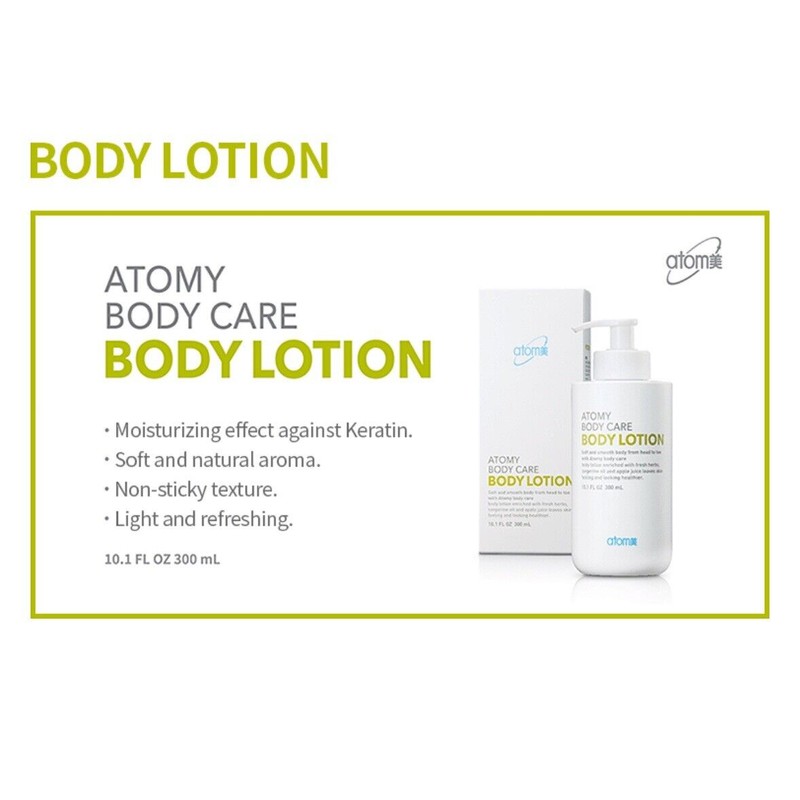 Atomy Body Care Body Lotion 10.1 fl oz 300 ml.