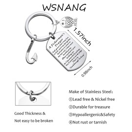 WSNANG Fisherman Anglers Gift A Fisherman's Prayer Keychain Fishing Lover Gift Fishing Lure Jewelry (Fisherman Prayer DT)