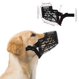 Downtown Pet Supply Basket Cage Dog Muzzles, Adjustable for Small, Medium and Large Dogs - Great for Training, Stops Biting