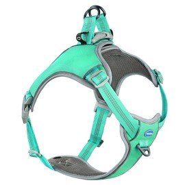 ThinkPet No-Pull Harness, Escape Proof Step-in Reflective Dog Vest Adjustable Breathable Halter Harness with Back/Front Clip for Better Control
