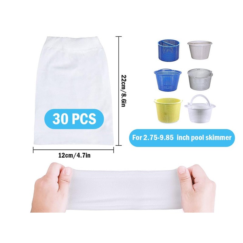 Hitopin Pack of 30 Pool Skimmer Socks, Skimmer Basket Net,