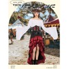 Women's Pirate Costumes Dress Renaissance Top Pirate Skirt with Corset