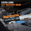 3/8" Cordless Ratchet Wrench Set, 60FT-LBS(80N.m) Electric Ratchet, 12V Extended