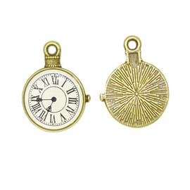 COHEALI 10pcs Vintage Clock Charm Pendant for DIY Jewelry Making Bronze Alloy Pendant for Necklace Bracelet Earring Keychain and Decorative Accessories