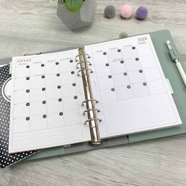 SinnWunder® Premium Calendar Inserts 2026 - Separable Monthly Calendar with 1 Month on 4 Pages - Plus Notes - Size DIN A5