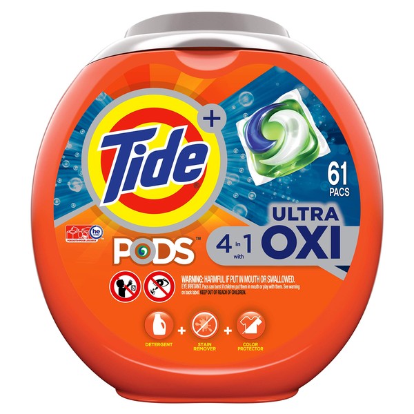 Tide PODS 4 in 1 HE Turbo Laundry Detergent , 61 Pacs