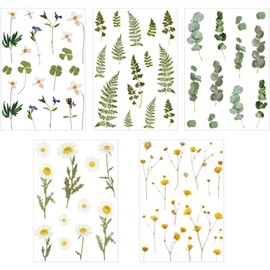 POPETPOP Pegatinas Decorativas para Cuadernos y Agendas, 5 Hojas de Plástico Multicolor para Manualidades y Proyectos Hechos a Mano Varios estilos