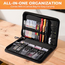 Nicpro 38 Pack Carpenter Pencils with Sharpener, CP3000 Carpenter Mechanical Pencil Set with 108PCS Refills, Long Nib Marker Pens, Carbide Scribe Tool & Construction Pencils for Architect Woodworking