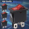 ISDVBUY 5 Pack Mini Rocker Switch, On-Off Power Switch Red